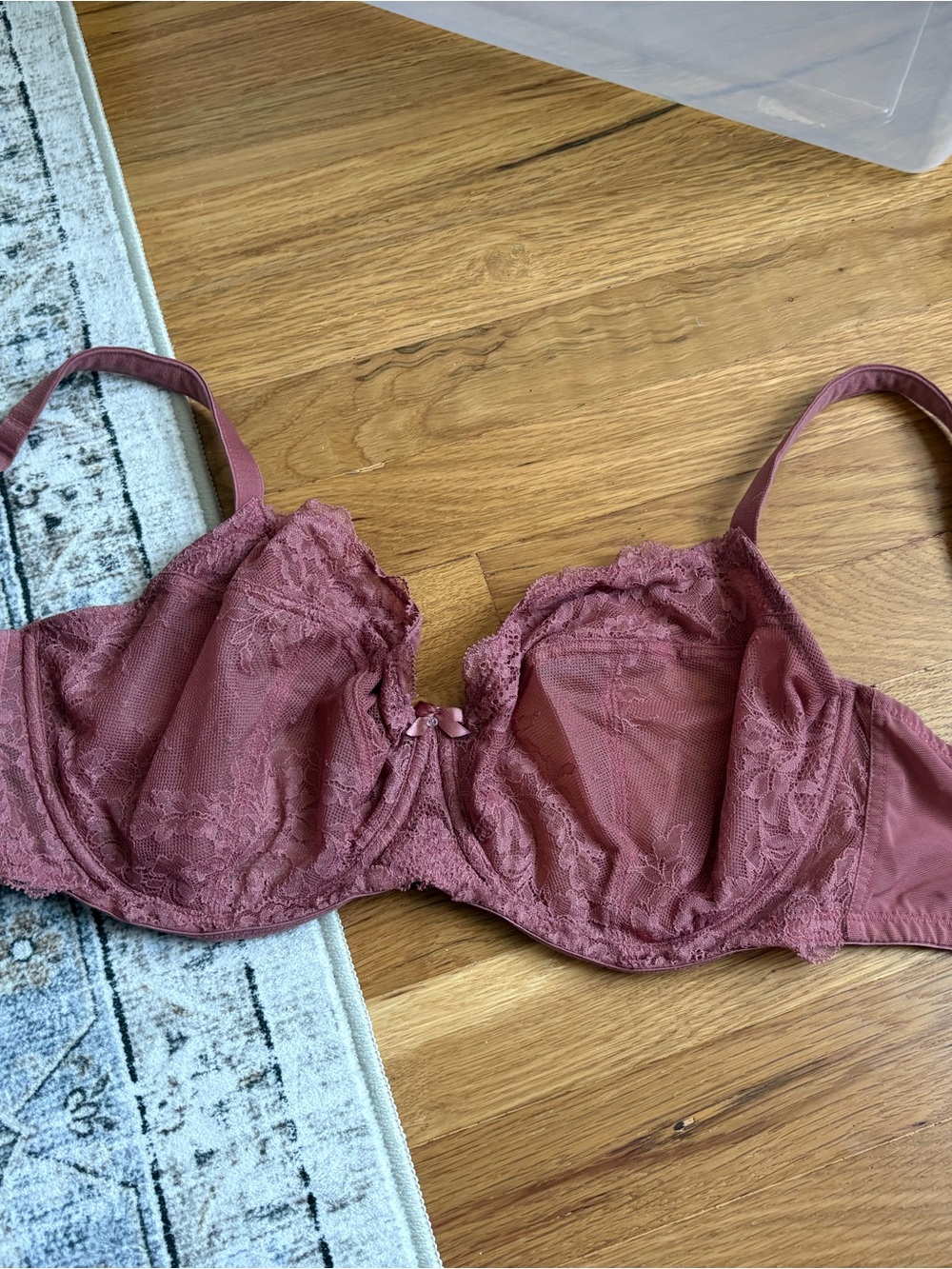 Lace Unlined Balcony Bra - Rosegold